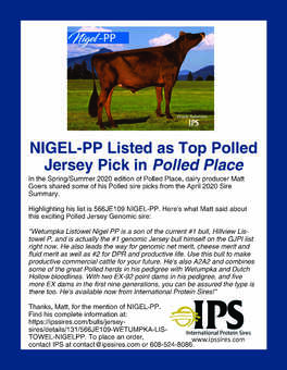 566JE109 NIGEL-PP Polled Place