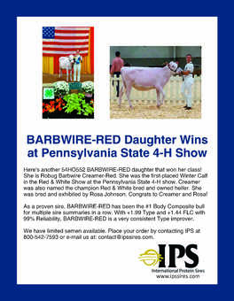Barbwire-Red Wins Class at Pennsylvania 4-H Show